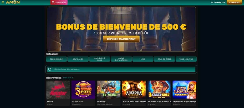 amon casino accueil