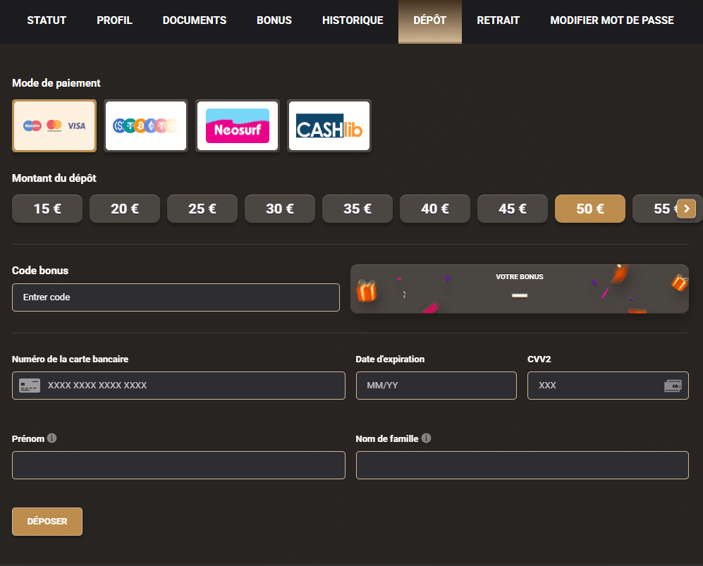 modes de paiement megawin